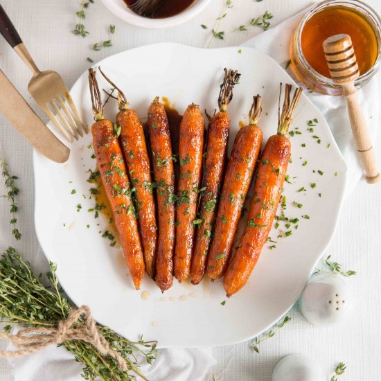 Honey Balsamic Roasted Carrots