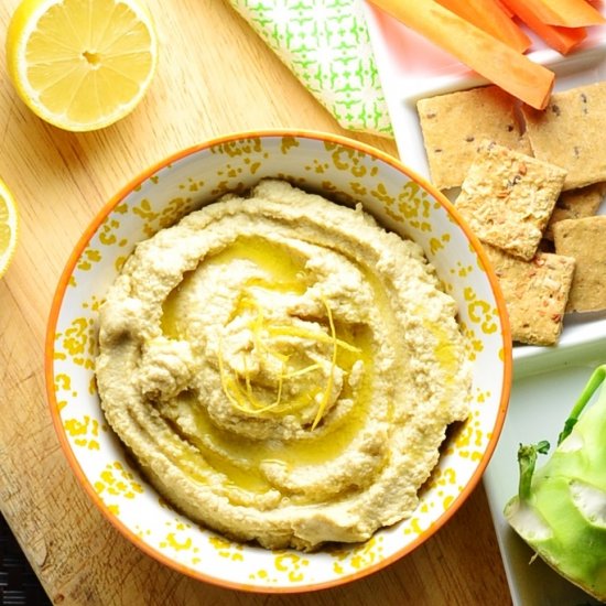 Grilled Broccoli Stem Houmous