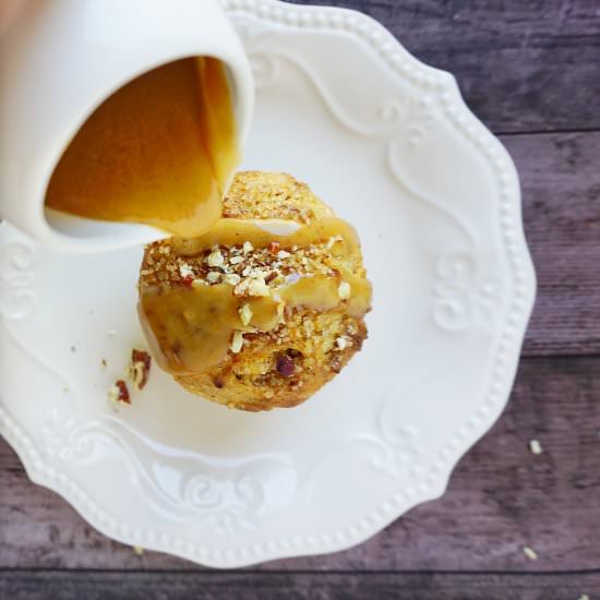 Sweet Potato Caramel Pecan Muffins