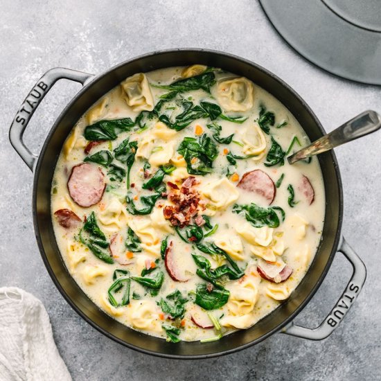 Creamy Tortellini with Kielbasa