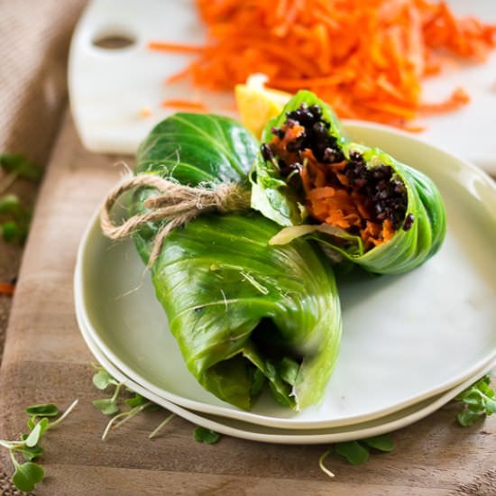 Black Rice Cabbage wraps