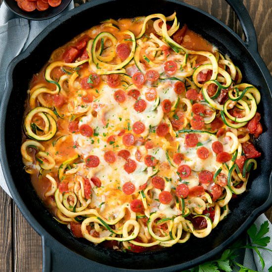 One Pot Pizza Zucchini Noodles