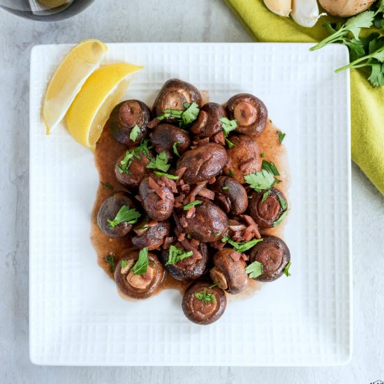 Red Wine Garlic Mushrooms