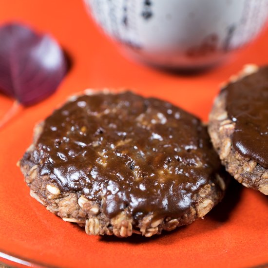 Apple Cookies w/ Caramel Frosting