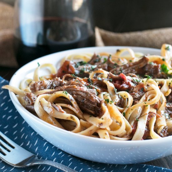 Red Wine Slow Cooker Short Rib Ragu