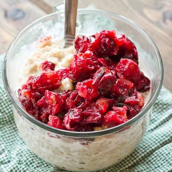 Roasted Cranberries & Quinoa Oatmeal