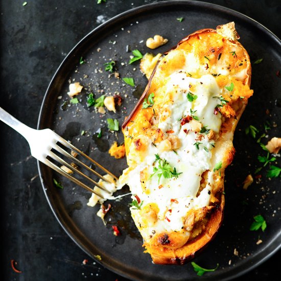 Baked Butternut with Burrata