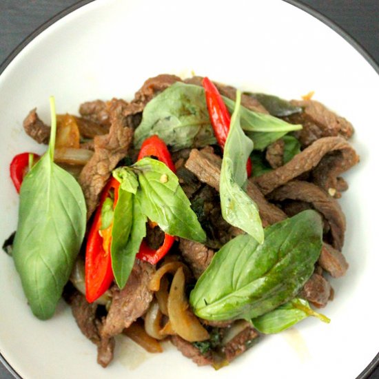 Stir Fry Beef with Chilli and Basil