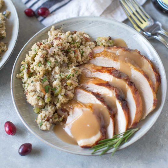 Molasses Soy Brined Turkey Breast