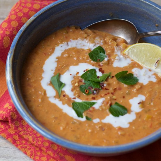 Curried Red Lentil Soup