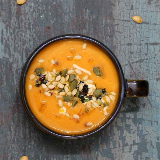 Roasted Pumpkin& Spicy Harissa Soup