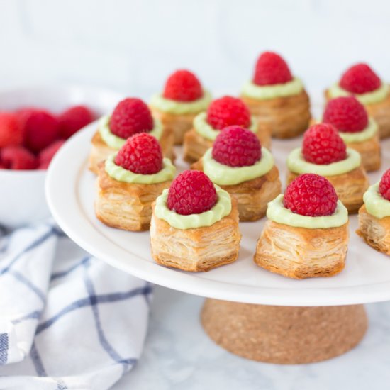 Raspberry & Pistachio Cream Pastry