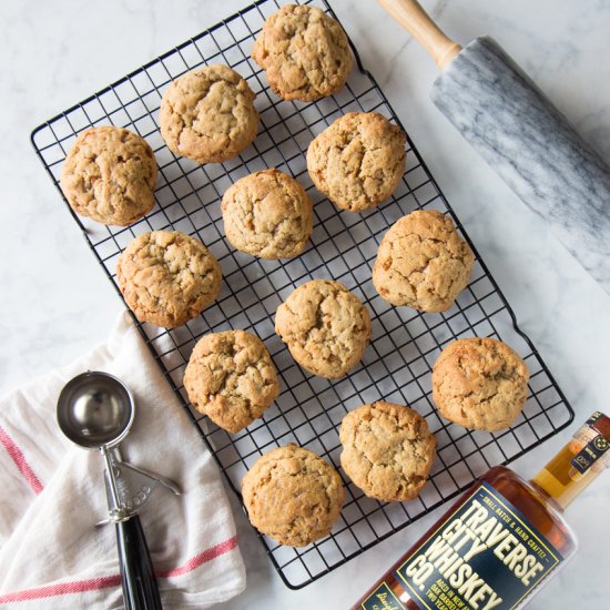 Brown Butter Bourbon Toffee Cookies