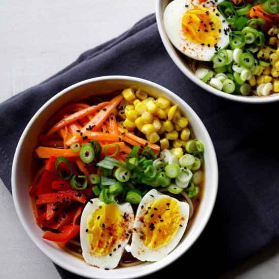 Red Miso Ramen with Soba Noodles