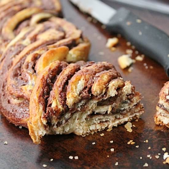 Two Ingredient Chocolate Hazelnut Bread