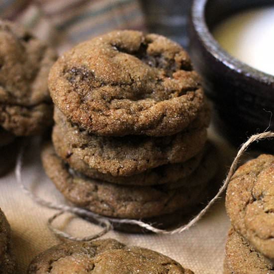 Soft and Chewy Gingersnap Cookies