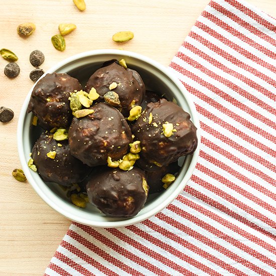 Pistachio and Chocolate Bliss Balls