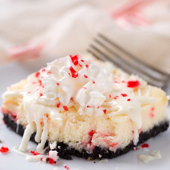 Peppermint Cheesecake Bars