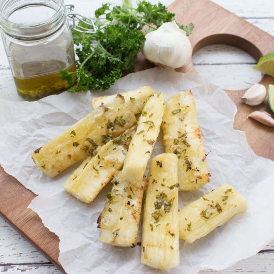 Grilled Yuca with Garlic Mojo