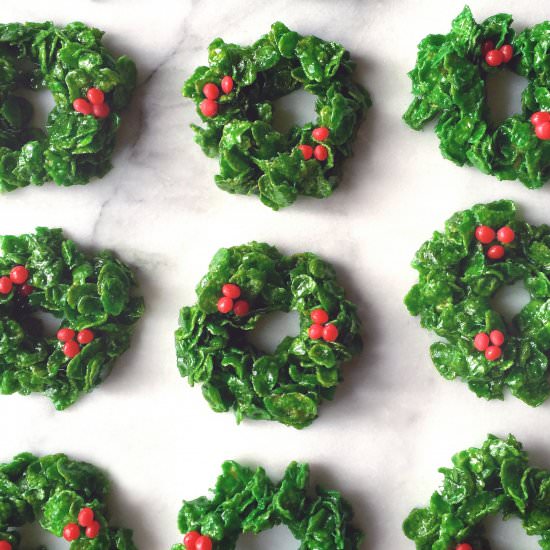 Marshmallow Christmas Wreaths