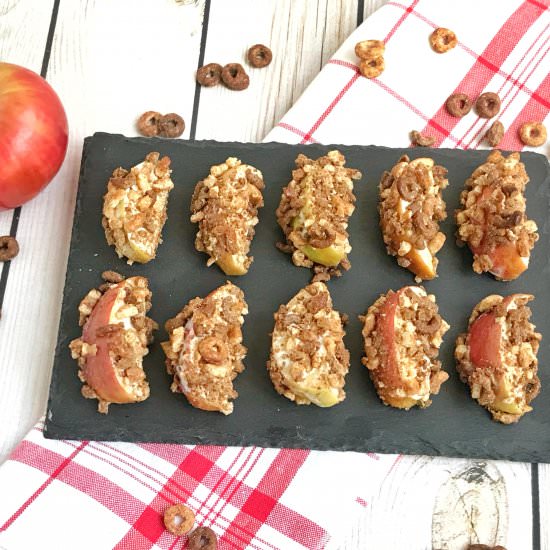 Chocolate PB Cereal Crusted Apples