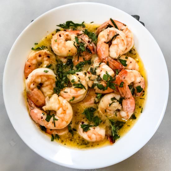 Air Fryer Keto Shrimp Scampi