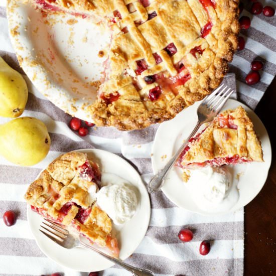 Cranberry Pear Pie