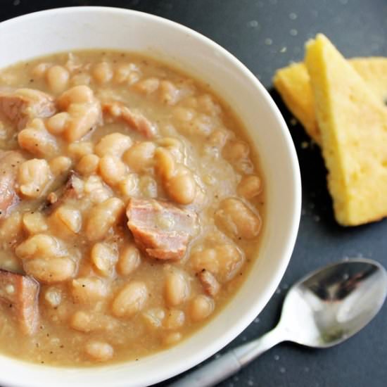 Creamy Great Northern Beans w/ Ham