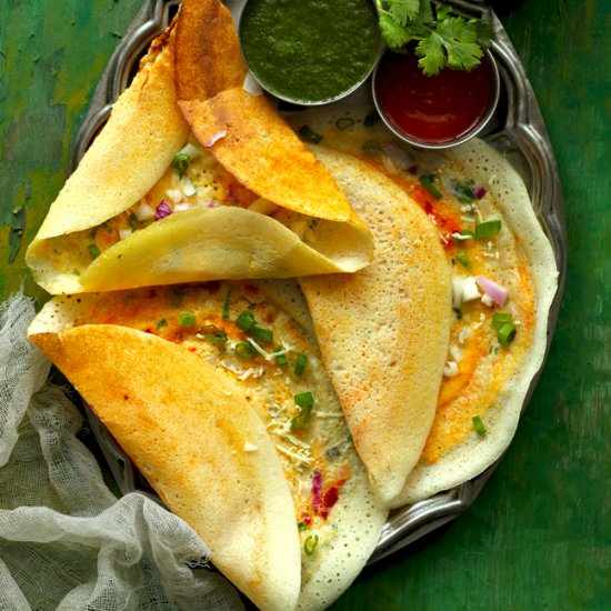 Schezwan Egg Dosa