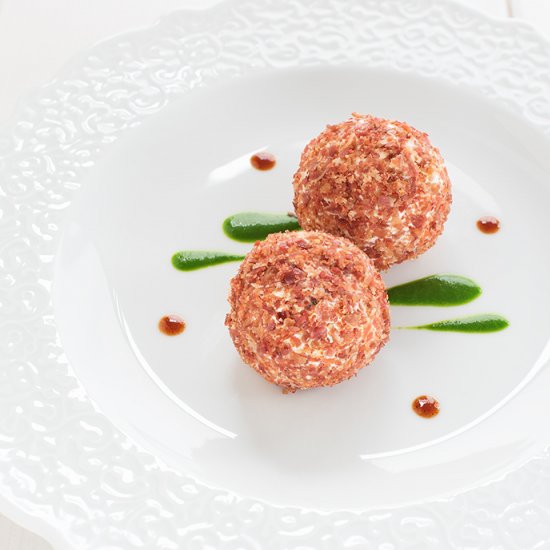 Savory Truffles with Ham Crumbs