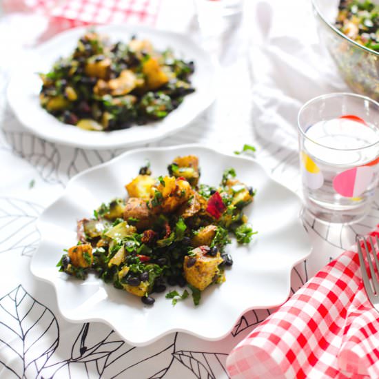 Sweet Potato, Black Bean & Kale Salad