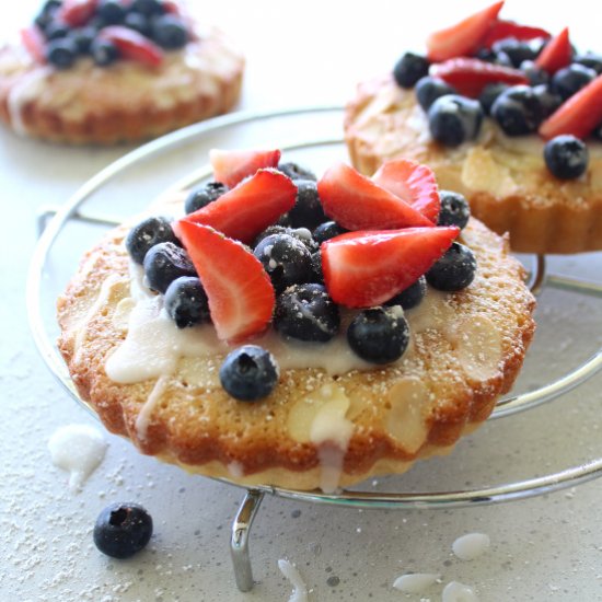 Classic Berry Apricot Almond Tarts