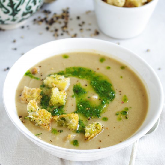 Cauliflower and Chestnut Soup