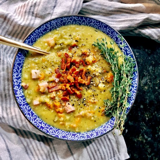 Split Pea Soup with Smoked Bacon