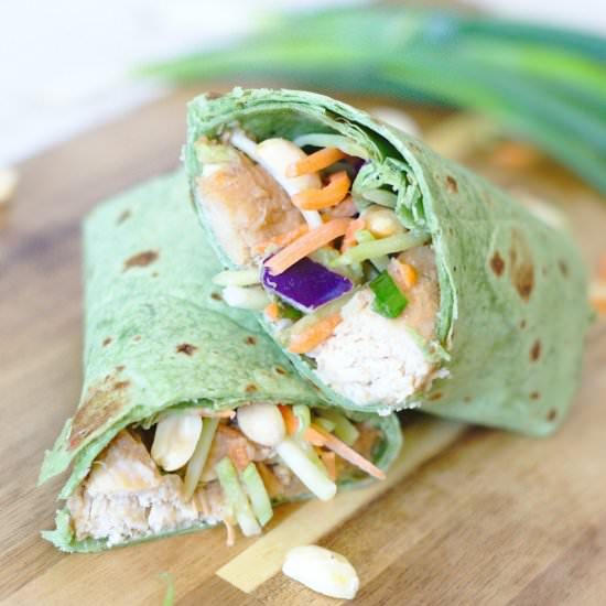 Thai Peanut Chicken Wrap