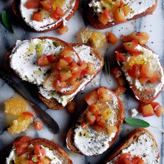 Caramelized Apple Ricotta Toast