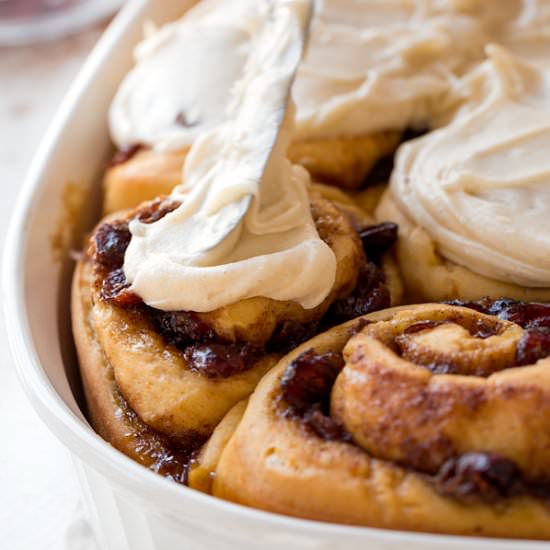 Cranberry Orange Cinnamon Rolls