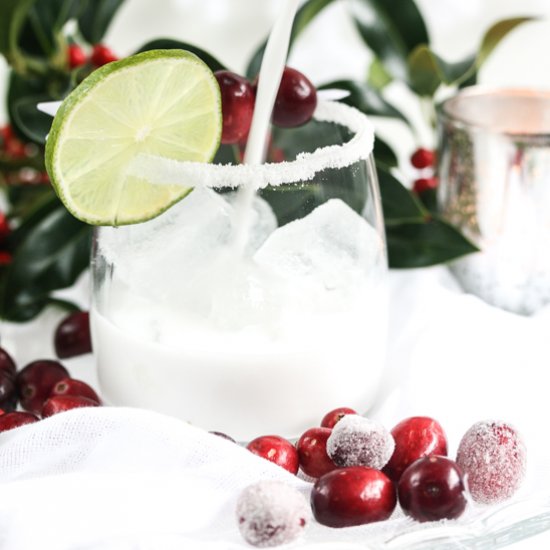 White Christmas Coconut Margaritas