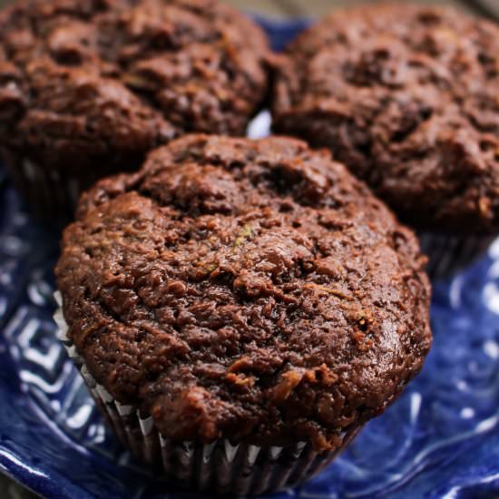 Chocolate Zucchini Muffins