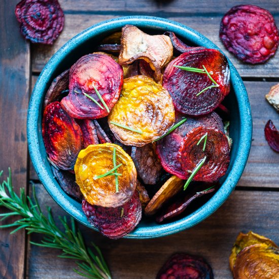 Rosemary Roasted Beet Chips