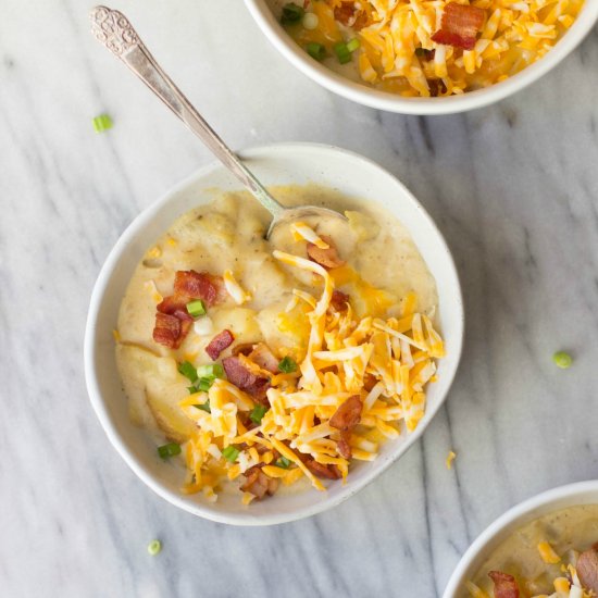 Loaded Cheesy Baked Potato Soup