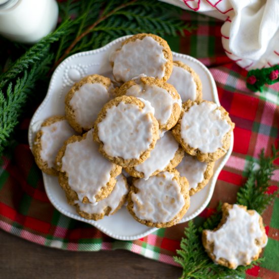 Five Spice Iced Oatmeal Cookies