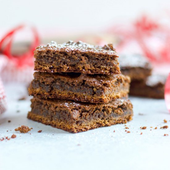 Gingerbread Chickpea Blondies