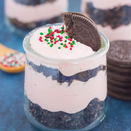 No-Bake Peppermint Oreo Cheesecake