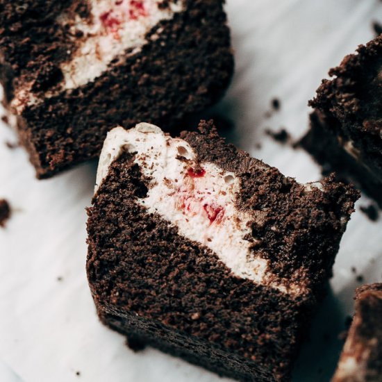 gf raspberry cheesecake brownies