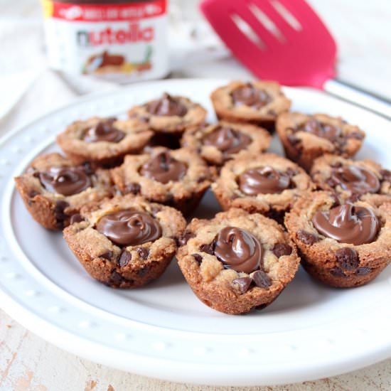 Nutella Chocolate Chip Cookie Cups