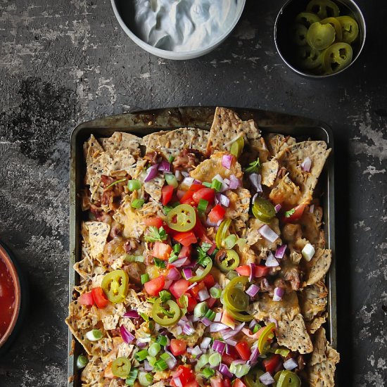 Meatless Chili Nachos