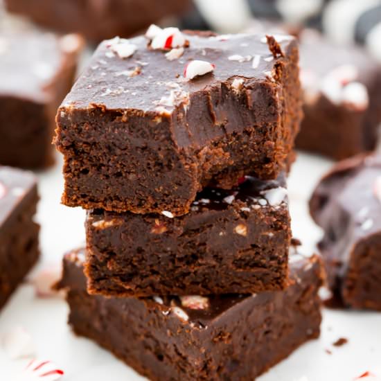 Peppermint Frosted Brownies (paleo)