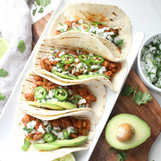 Marinated Pinto Bean Tacos