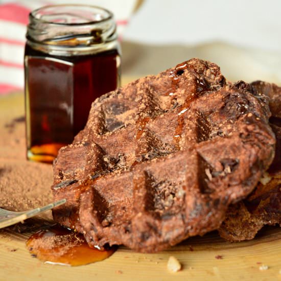 Dark Chocolate Belgian Waffles